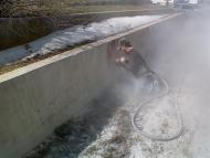 Taylorsville Graffiti being removed